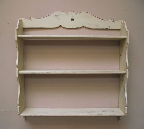 old painted kitchen shelf